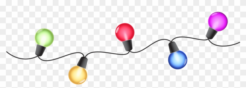 Christmas Lights Clip Art - String Of Christmas Lights Png, Transparent