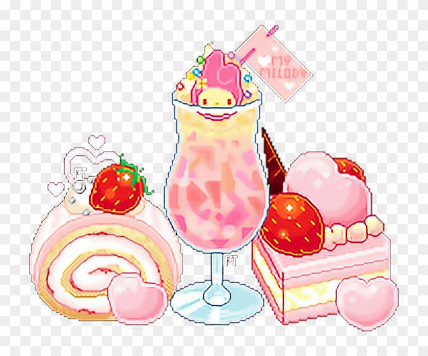 #kawaii #food #cute #sticker #pixel #art #pixels #girly - Kawaii Chan