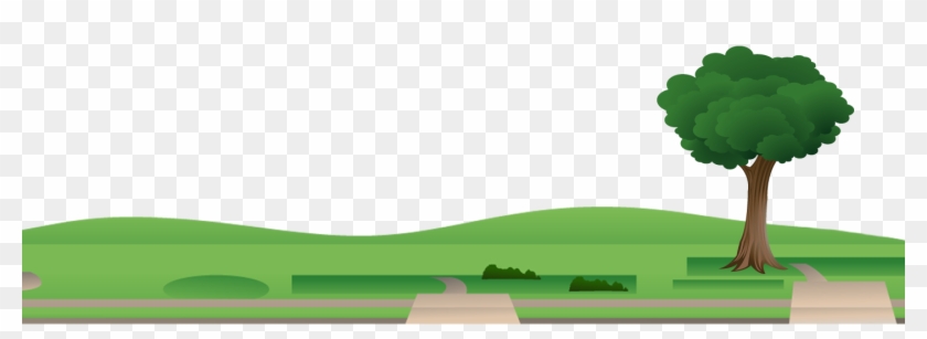 Custom Built Fences - Green Cartoon Land Png, Transparent Png