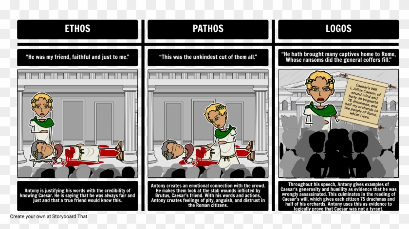 Pathos Example Cartoon Brutus Julius Caesar Cartoon