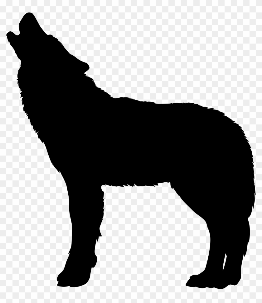 Howling Wolf Silhouette Png Transparent Clip Art Image