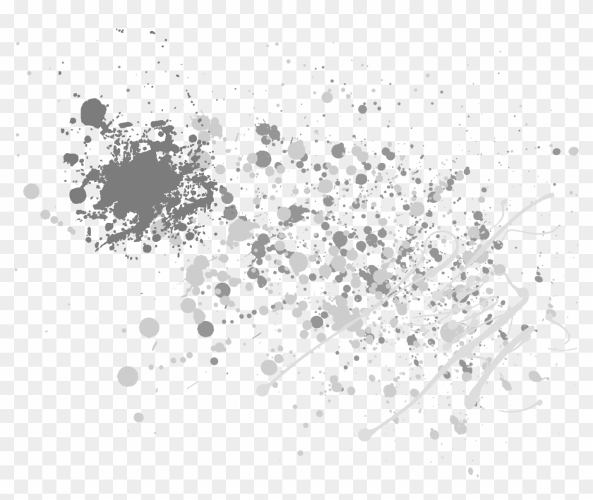 G G 2018 Splatter Paint Only In Black - Monochrome, HD Png Download ...