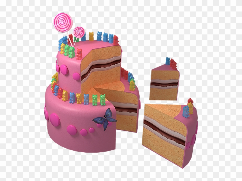 Slice Of Pink Cake - Birthday Cake, HD Png Download - 629x560(#637640) - PngFind Slice Of Pink Cake - Birthday Cake, HD Png Download - 629x560(#637640) - PngFind