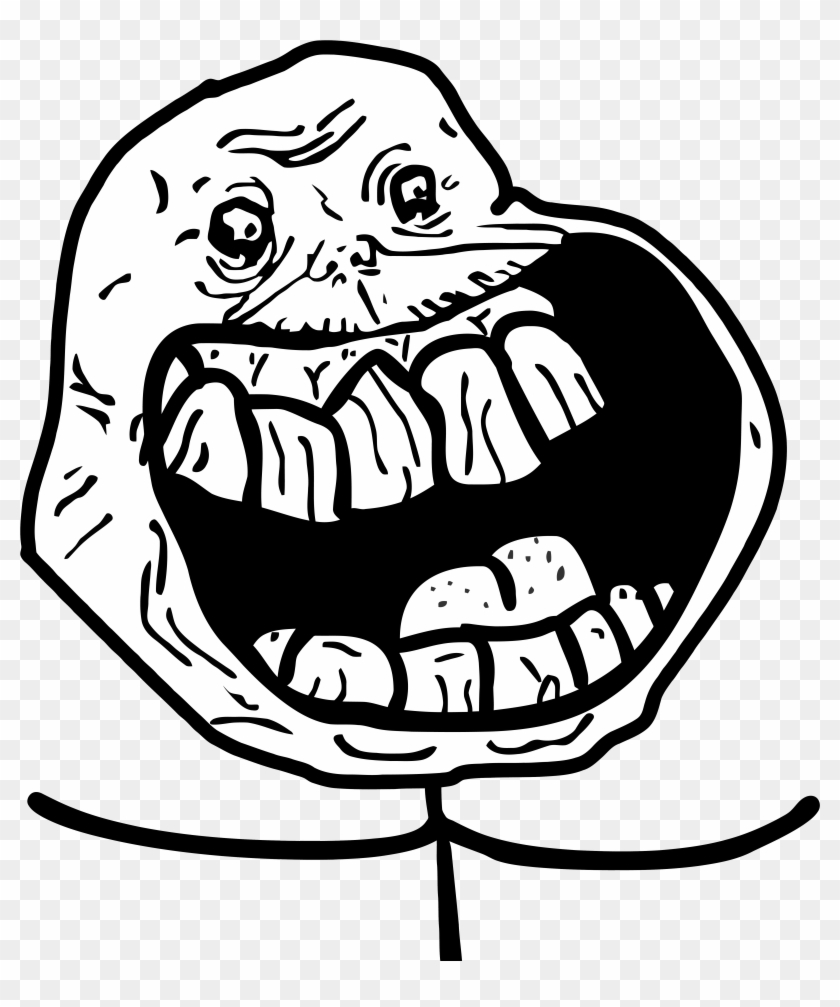 Troll Face Forever Alone Png Happy Forever Alone Meme Transparent Png 881x907 638401 Pngfind