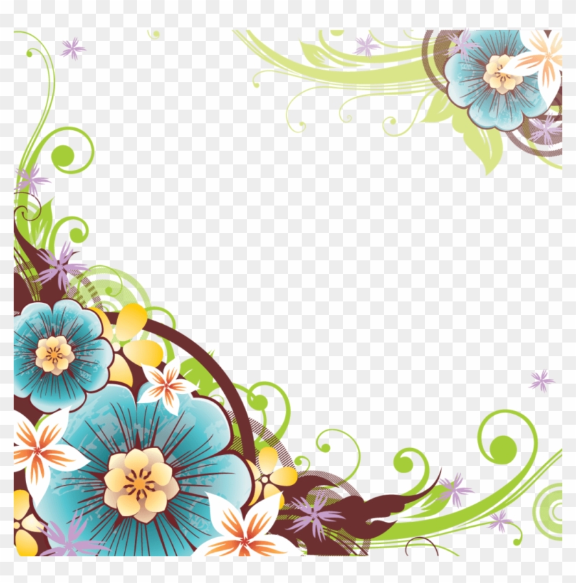 Transparent Png Corner Flower Border Design Drawing - Draw-cheese