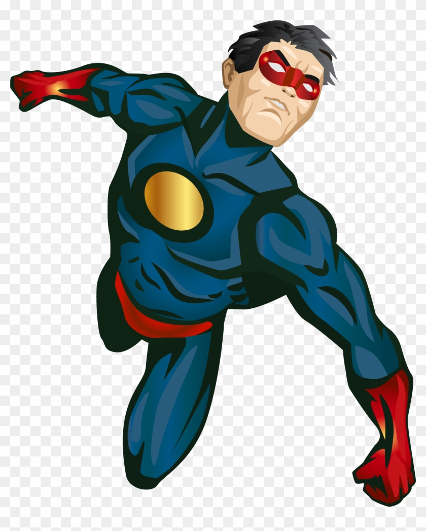 superhero cartoon clipart