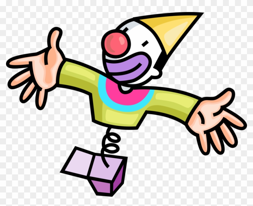 Vector Illustration Of Jack In The Box Clown Children S Hd Png Download 911x700 6307564 Pngfind - clown emoji roblox decal