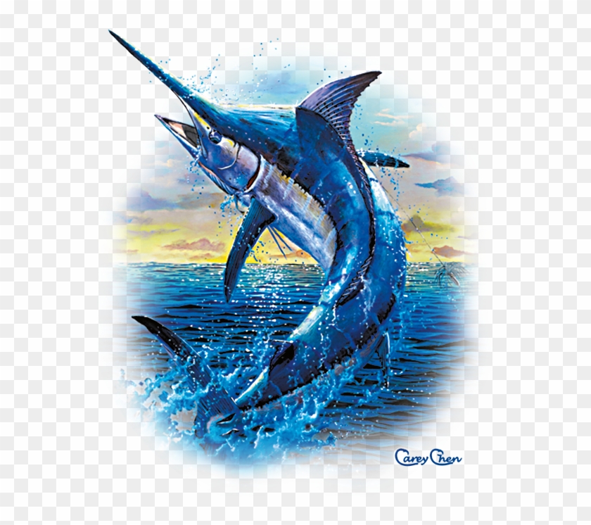 Saltwater Blue Marlin Jumping - Grander Off007, HD Png Download