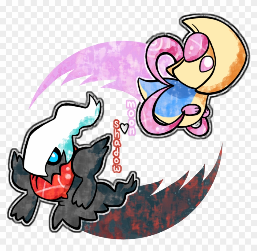 Darkrai Chibi Png Download Cresselia Y Darkrai Chibi Transparent Png 861x801 6322809 Pngfind