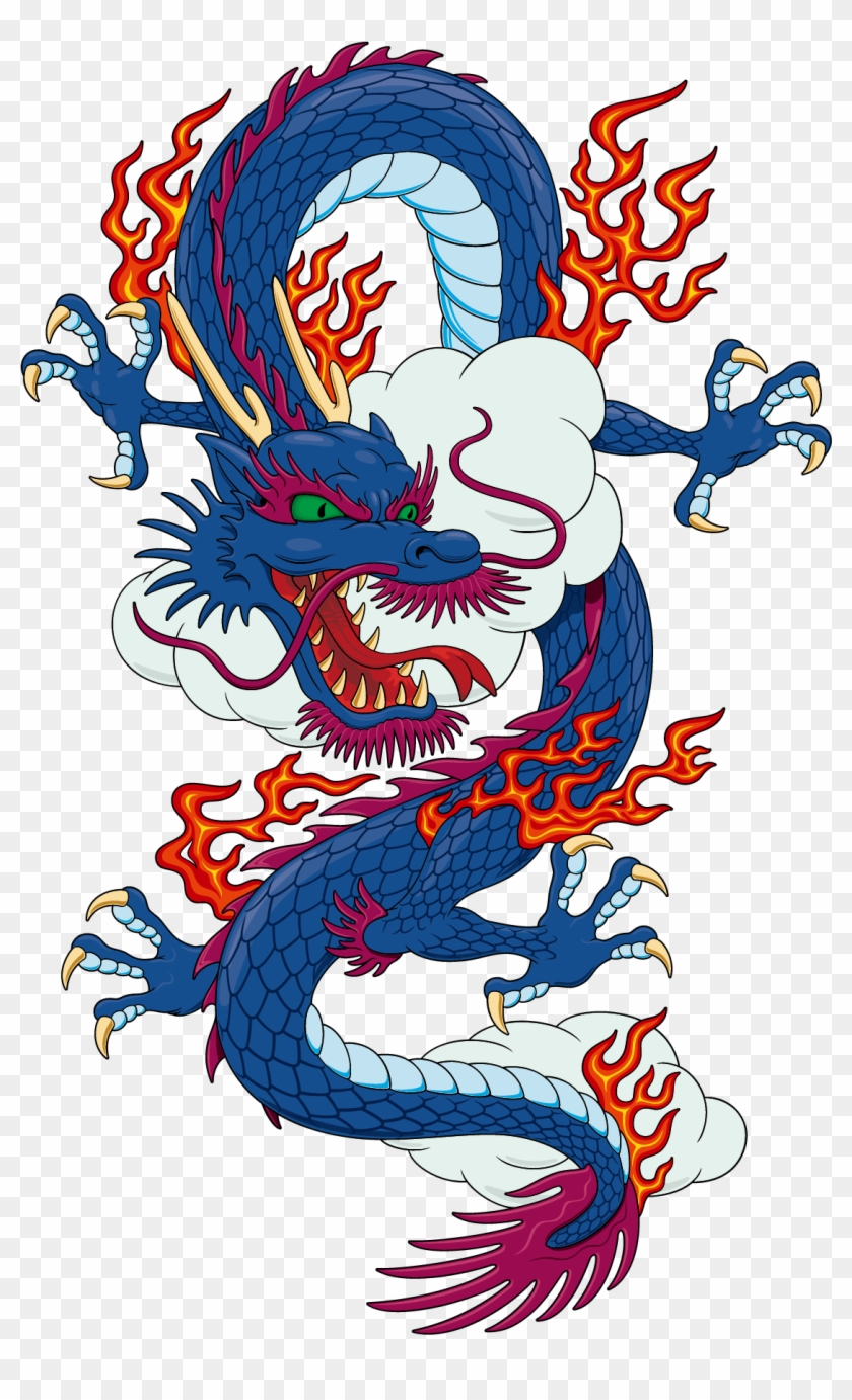 Blue Chinese Material Japanese Dragon T Shirt Vector Japanese Dragon Hd Png Download 00x00 Pngfind