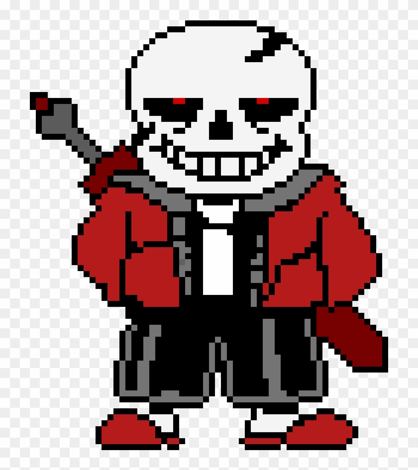 Red sans original forcex and snas pixel art