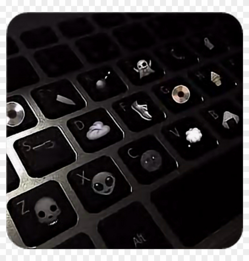  square emojis emoji computer tumblr black HD Png Download