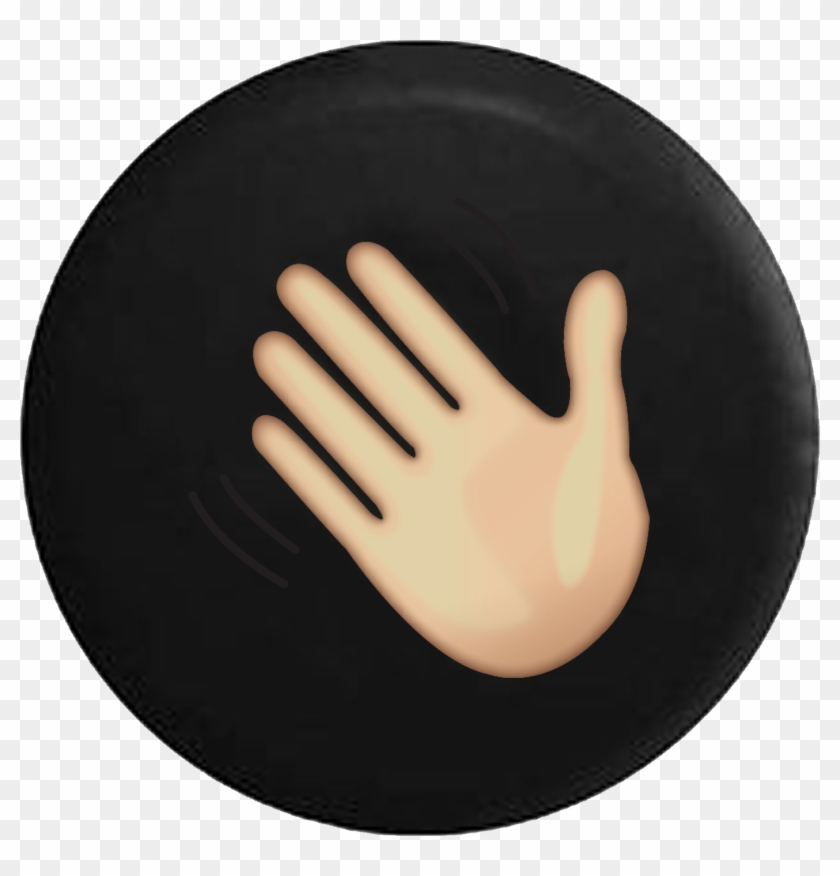 Waving Hand Wave Text Emoji Circle Hd Png Download 1728x1721 Pngfind