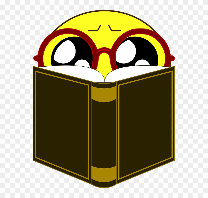 Yellow Emoji  Reading A Book Emoticon Baca Buku  HD Png 