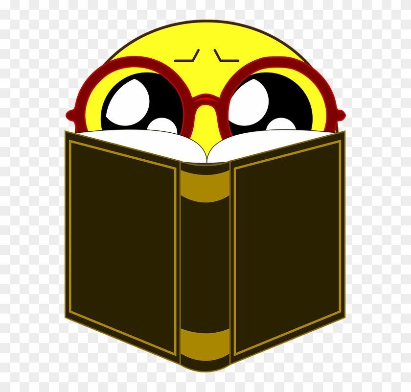 Nerd Emoji Reading Book