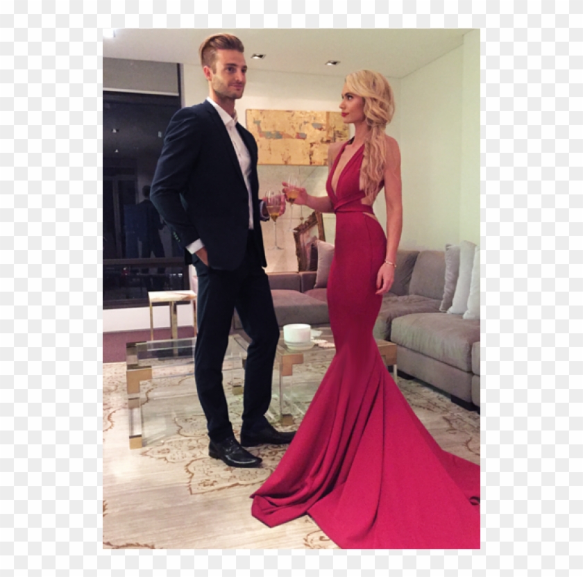 long red mermaid dress