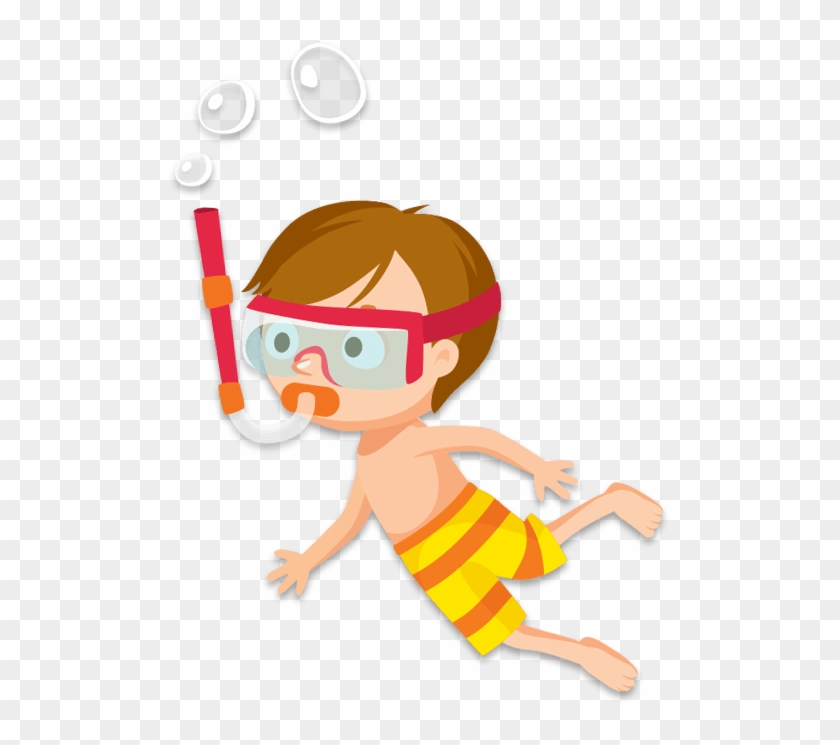 Snorkeling Cartoon Png - Kids Swimming Gif, Transparent Png - 504x665 ...