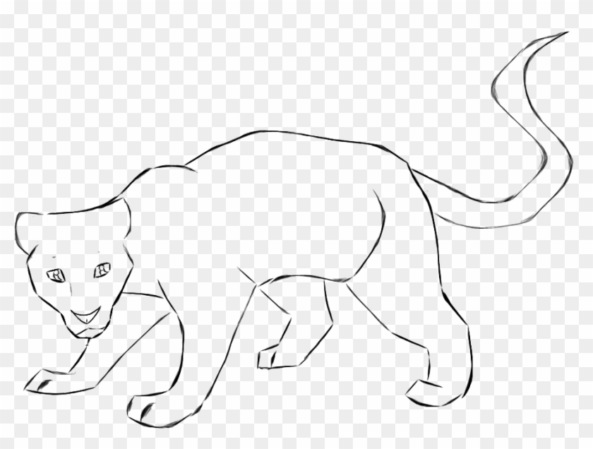 Lineart Snow Leopard - Line Art, HD Png Download - 1578x882(#6391320