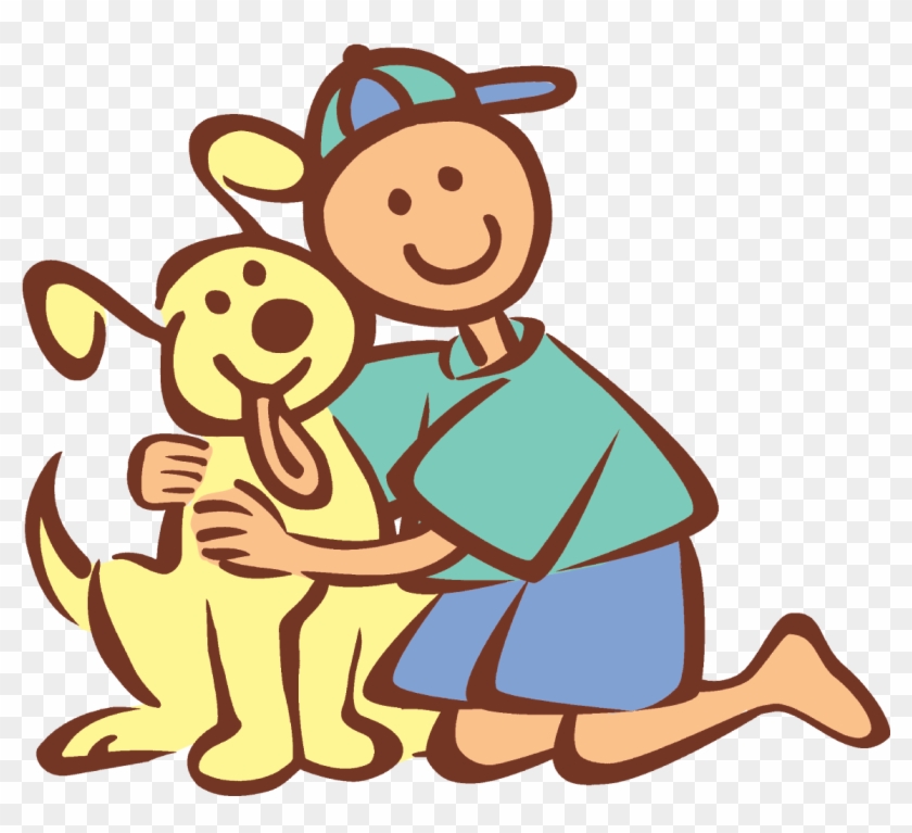 Dogs Clipart Hug - Boy And Dog Clip Art, HD Png Download -  1144x1000(#641207) - PngFind