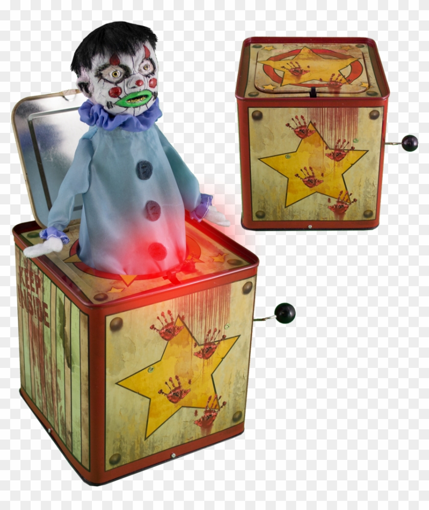 Creepy Clown Box - Clown In Box, HD Png Download - 1000x1000(#6416786