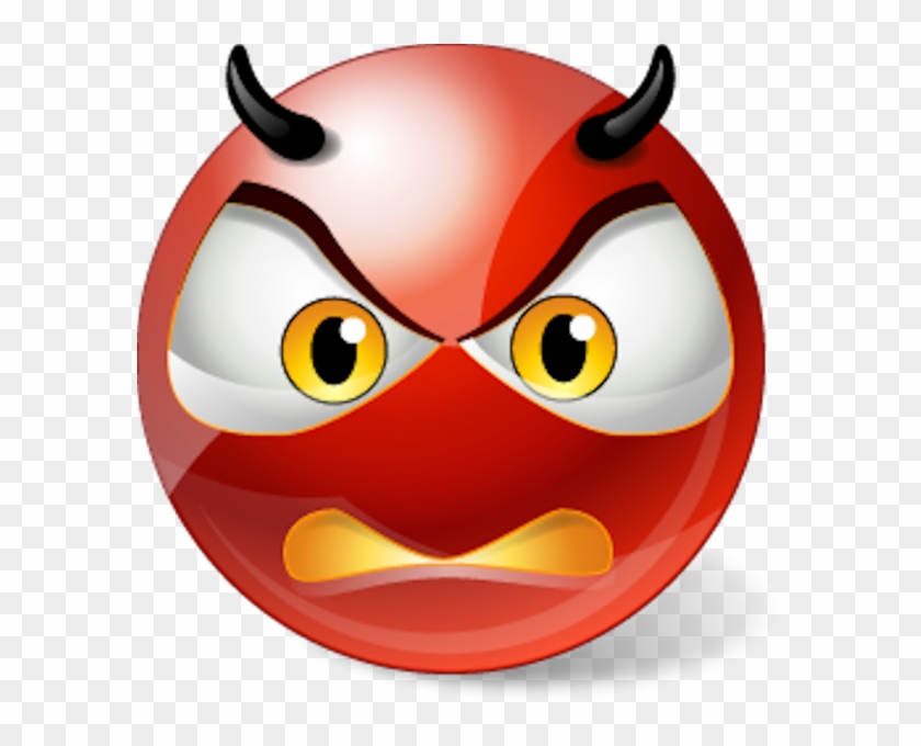 Angry Devil Smiley - Angry Smiley Animation, HD Png Download -  589x600(#6421096) - PngFind