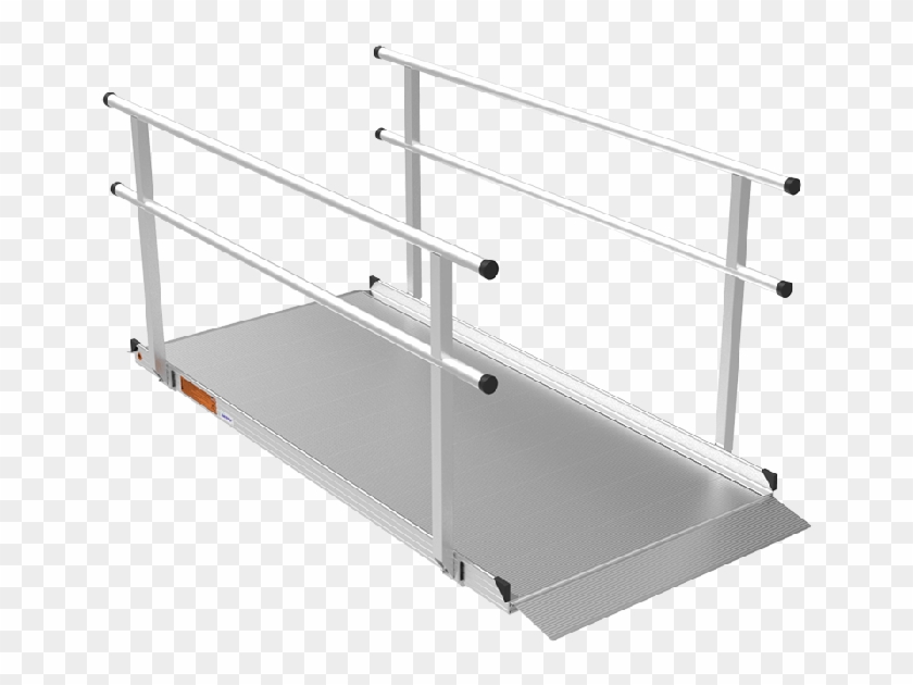 Front Ramp Png Gateway™ Solid Surface Ramp With Handrails - Ramp Portable, HD Png ...