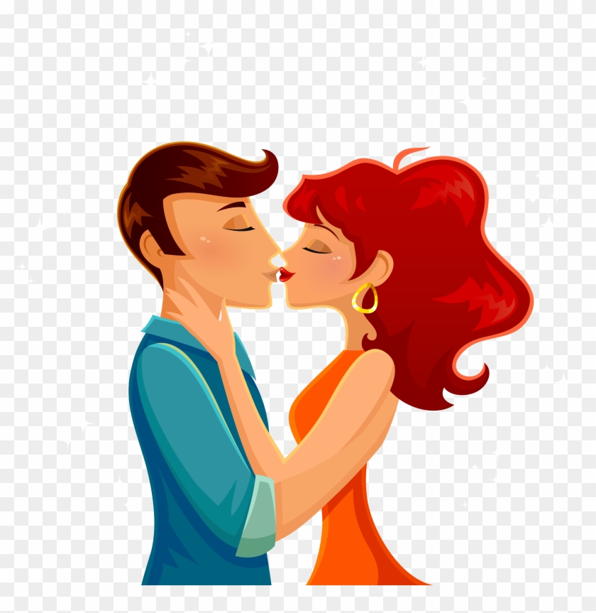 Couple Kiss PNG Picture, Couple Kiss Cartoon Anime Style, Sweet