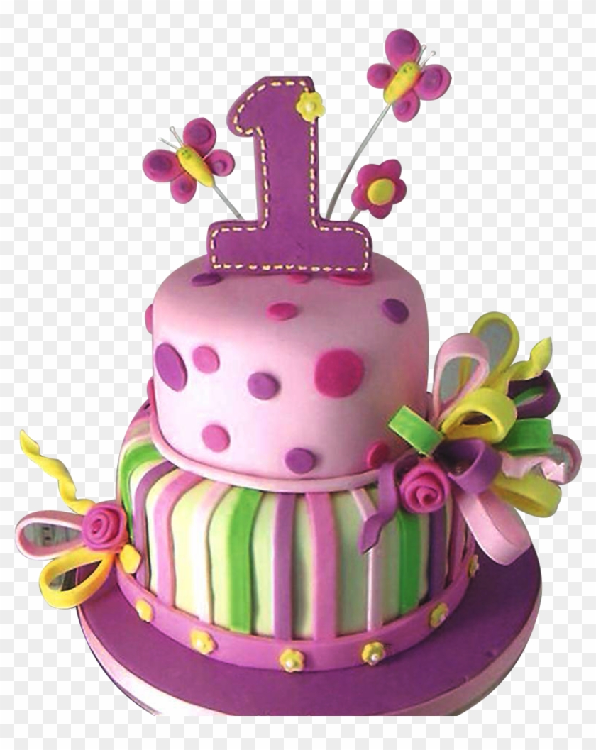 My 1st B'day - Birthday Cake Ideas For First Birthday Girl, HD Png ...