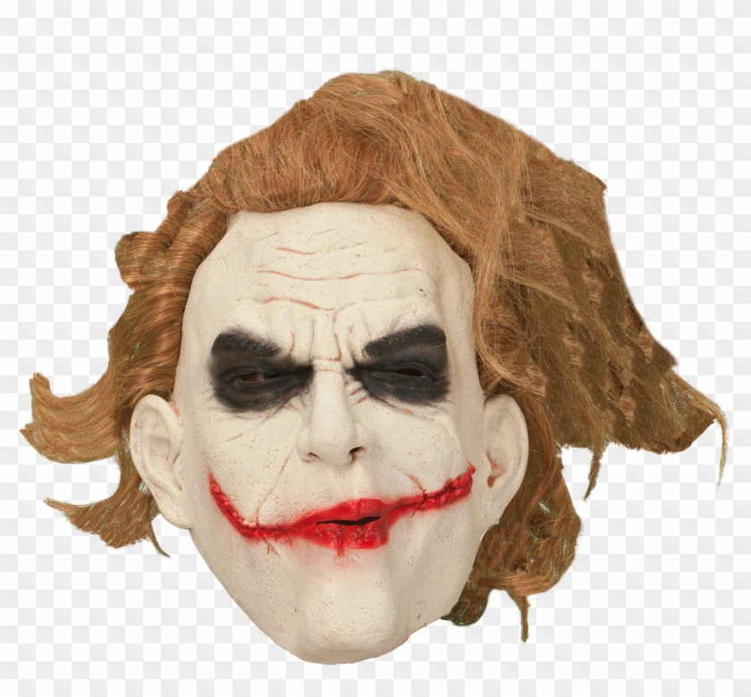 Maskeradmask Joker Med Hår - Halloween Masker Vuxna, HD Png Download ...