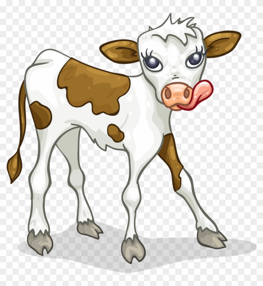 Cow And Calf Silhouette At Getdrawings - Clipart Image Of Calf, HD Png  Download - 1024x1024(#6432568) - PngFind