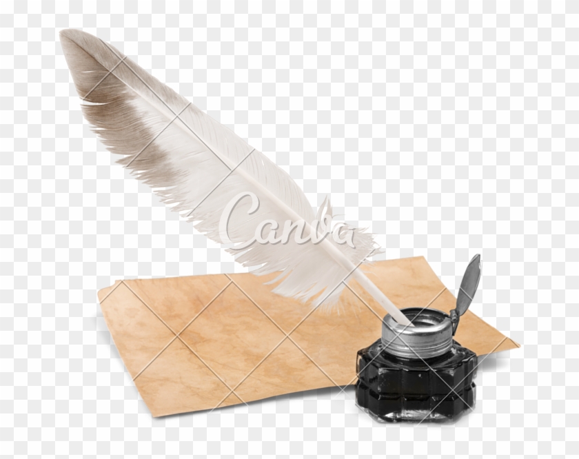 Pen Photos By Canva - Feather Ink No Background, HD Png Download -  800x625(#6437231) - PngFind