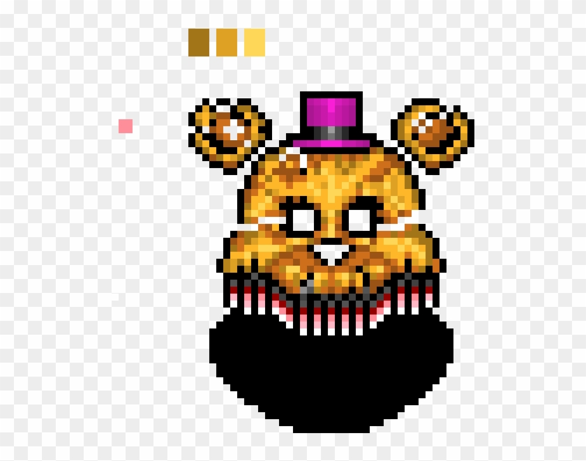 Nightmare Golden Freddy Nightmare Fredbear Pixel Art Hd Png Download 690x610 6440548 Pngfind