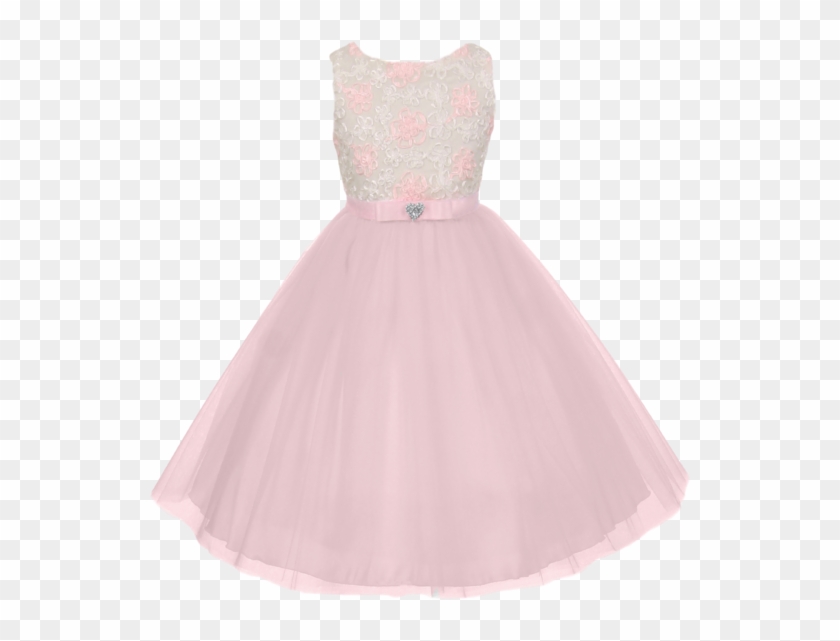 Sale Layered Tulle Dress W Satin Ribbon Flowers Girls - Vestidos Cortos De Fiesta  Para Niñas, HD Png Download - 556x600(#6442645) - PngFind