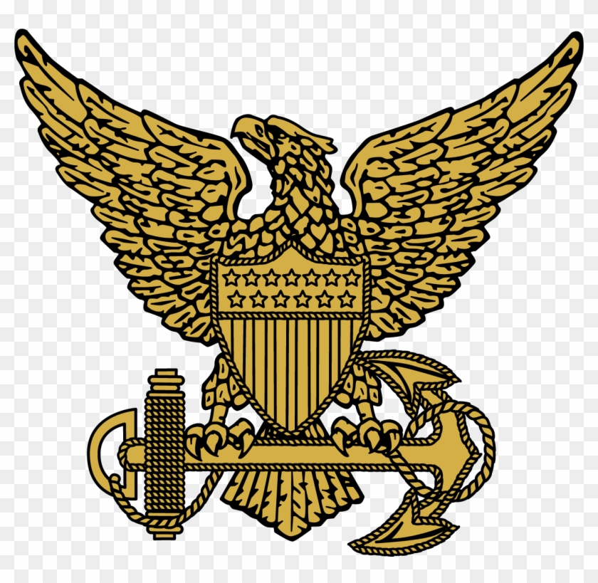 Uscg Officer Colored Coast Guard Officer Eagle, HD Png Download