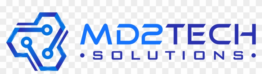 Md2 Tech Solutions Logo - Majorelle Blue, HD Png Download - 2048x486 ...