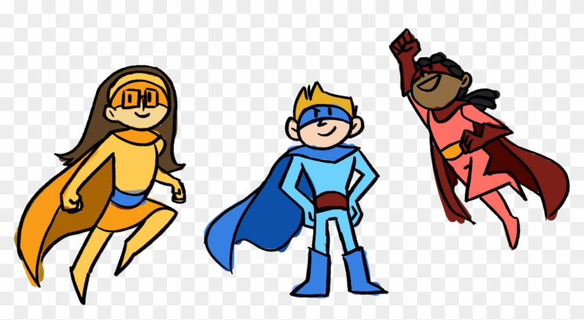 Colored Heros - Cartoon Super Hero Clip Art, HD Png Download -  1626x815(#6488361) - PngFind