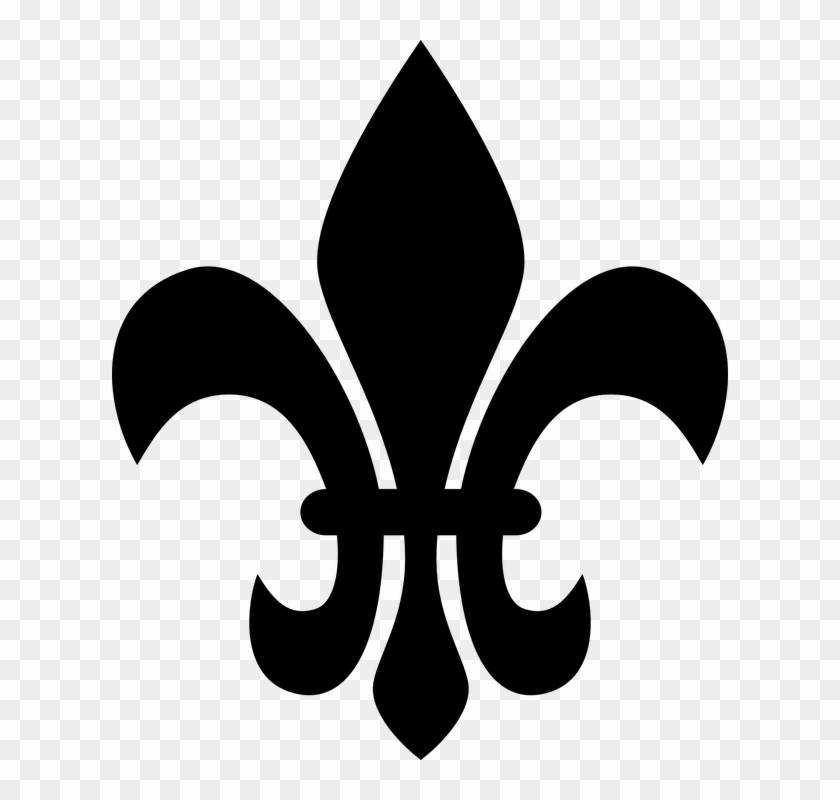 Valla, Adorno, Negro, Florales, Decoración - Fleur De Lis Clip Art, HD Png  Download - 616x720(#6494816) - PngFind