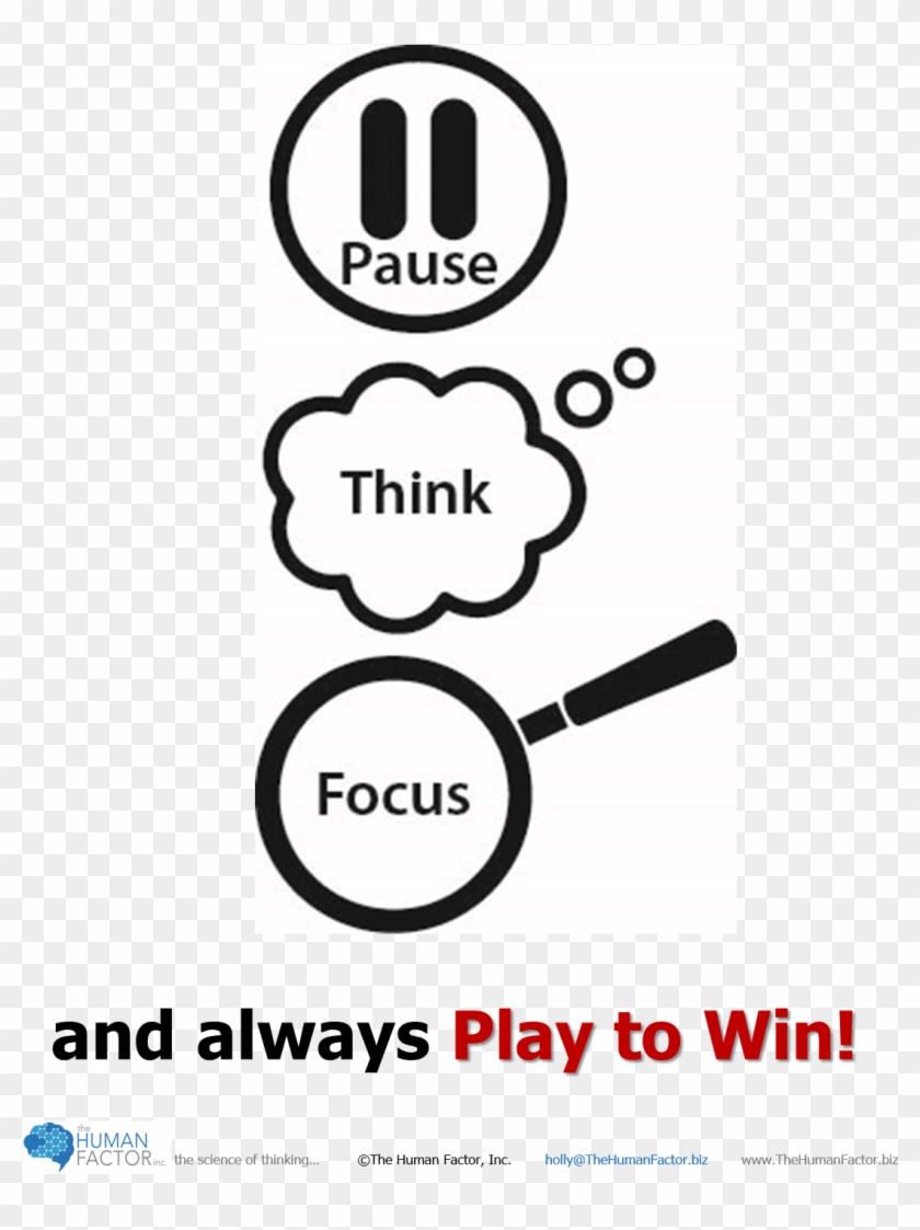 Pause, Think, And Focus To Win - Pause Thinking, HD Png Download ...