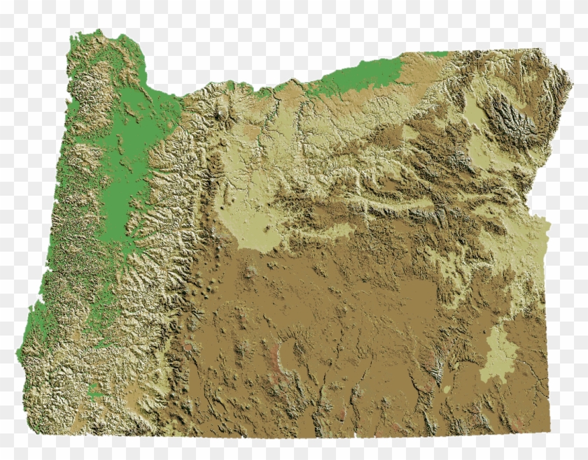 Oregon Dem Relief Map - Malheur County Oregon Gold, HD Png Download