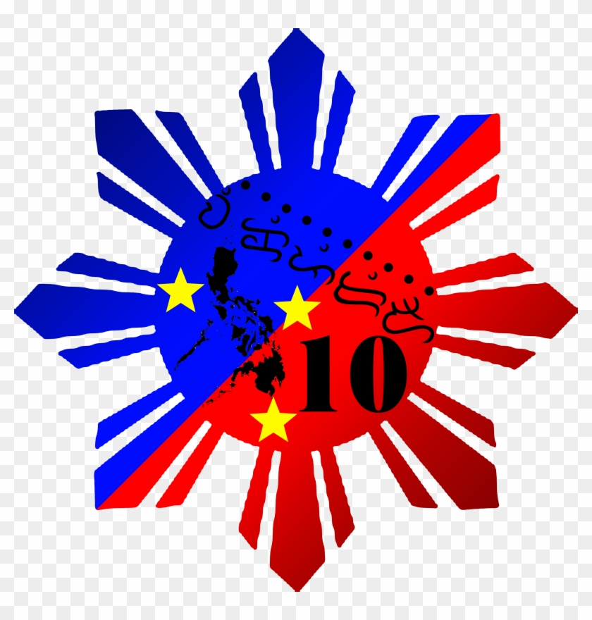 Wikipedia 10th Anniversary Baybayin Script - Philippine Flag Sun Black ...