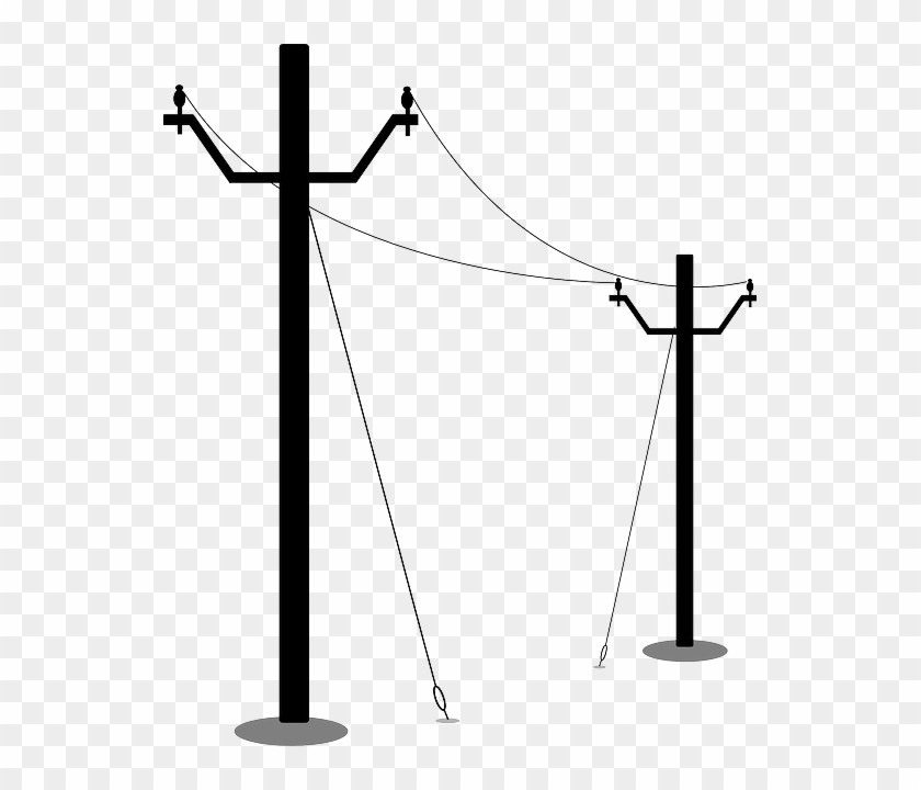 Lines Clipart Vector - Electricity Pole Clipart, HD Png Download