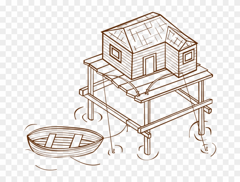 Stilt House Drawing Easy | How to Draw Stilt House easy steps | Type of  Houses - Stilt House Drawing - YouTube