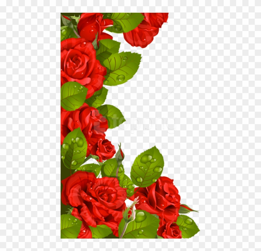 red roses border clipart