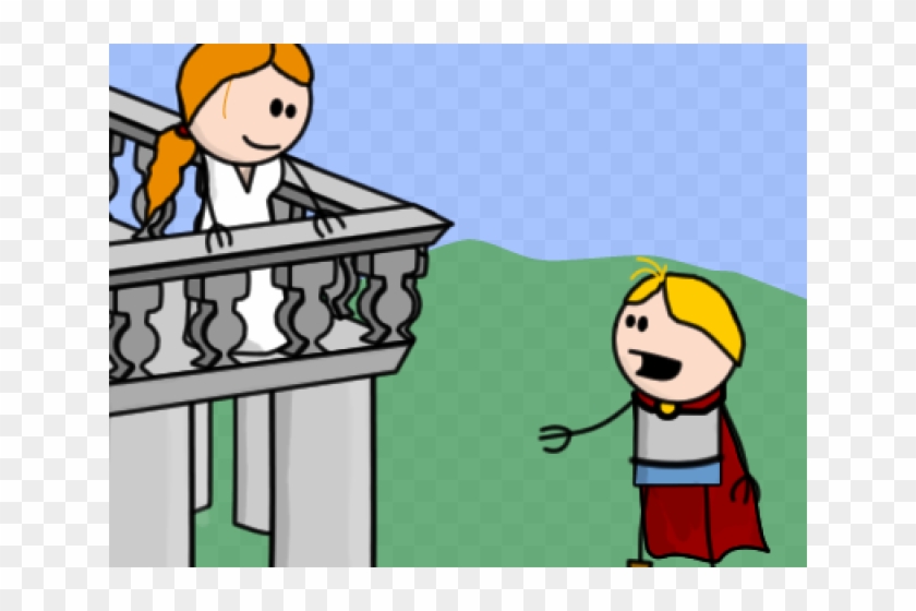 Clipart Wallpaper Blink - Romeo And Juliet Balcony Scene Cartoon, HD Png  Download - 640x480(#6537048) - PngFind