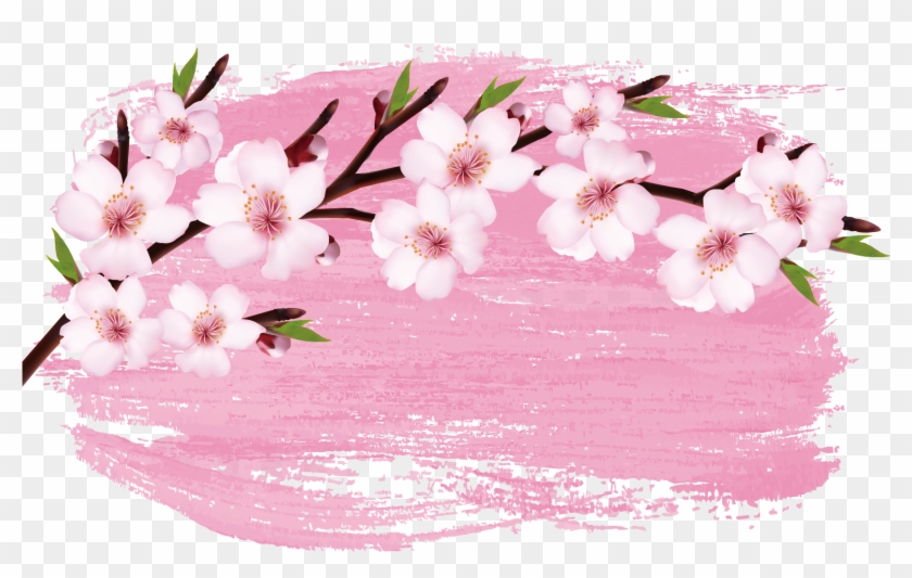 Cherry Blossom Branch - Pink Sakura Blossoms Png, Transparent Png
