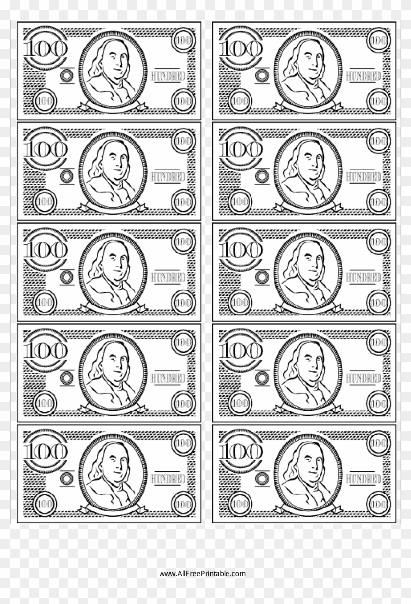 100 Bill Fake Money Classroom Fake Money Printable HD Png Download 