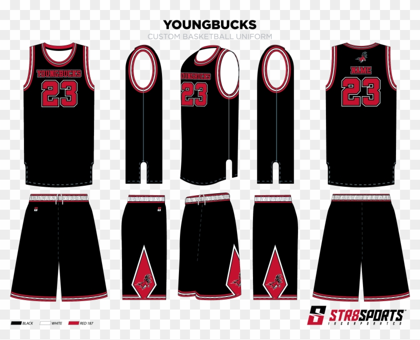 Str8 Basketball Youngbucks Black 01 Str8 Basketball Elite Basketball Jersey Design Hd Png Download 3151x2408 6561050 Pngfind