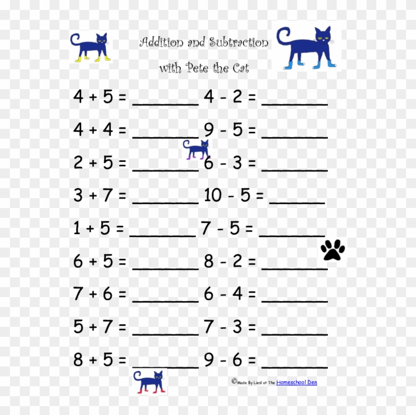 Pdf - Grade 1 Math Worksheets Addition And Subtraction, HD Png Download