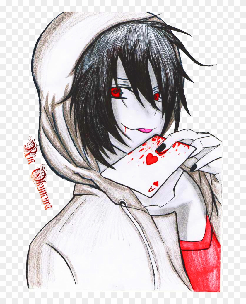 Drawn Jeff The Killer Anime - Jeff The Killer Kawaii, HD Png Download