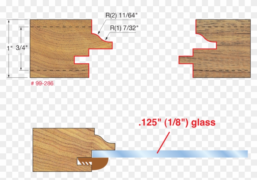 Freud 99 286 Glass Panel Cabinet Door Router Bit Set Glass